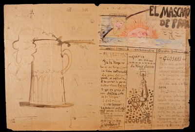 El mascaró de proa. En-tête illustré et manuscrit - Santiago Rusiñol